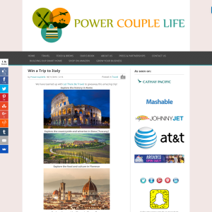 Win a trip to Italy! - Power Couple Life