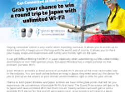 Win a trip to Japan with unlimited Wi-Fi device