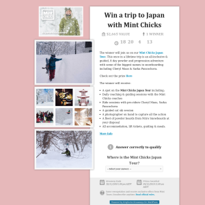 Win a trip to Japan