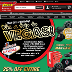 Win a trip to Las Vegas or 1 of 5 'Man Cave' packs!