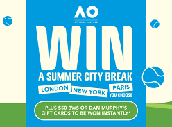 Win a Trip to London, Paris or New York