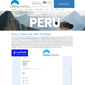 Win a Trip to Peru
