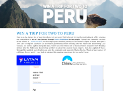 Win a Trip to Peru