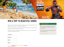Win a Trip to Samoa for 2