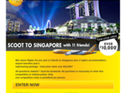Win a trip to Singapore for you & 11 friends!