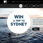 Win a trip to Sydney!