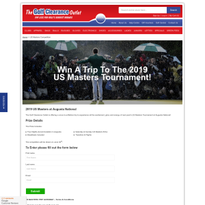 Win A Trip To The 2019 US Masters Tournament