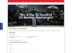 Win A Trip To The 2019 US Masters Tournament