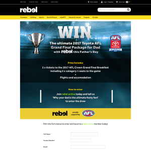 Win a trip to the AFL Grand Final