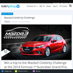 Win a trip to the 'Mazda 3' celebrity challenge at the 2014 Formula 1 Australian Grand Prix!