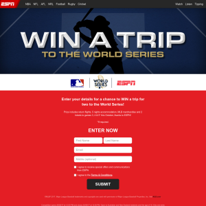 Win a Trip to the MLB World Series for 2