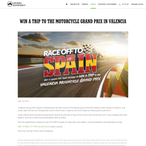 Win a Trip to the Motorcycle Grand Prix in Valencia