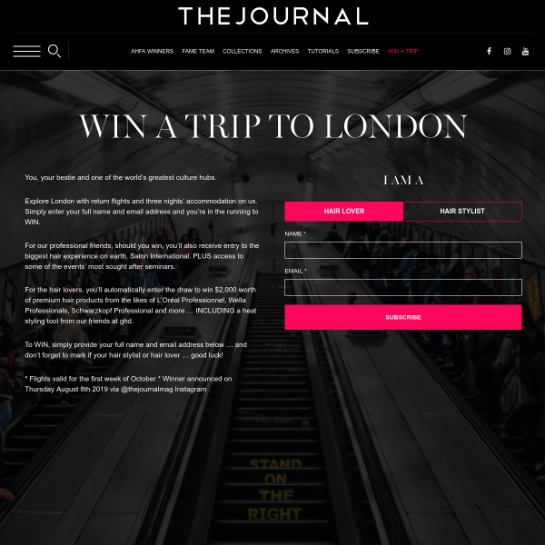 Win a Trip to the Salon International in London for 2