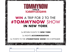 Win a Trip to the TOMMYNOW Fashion Show in New York for 2
