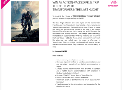 Win A Trip To The UK With Transformers: The Last Knight