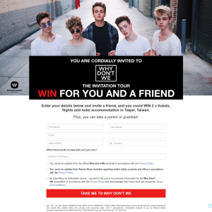 Win a Trip to the 'Why Don't We' Invitation Tour in Taiwan for 2