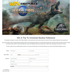 Win A Trip To Universal Studios Hollywood