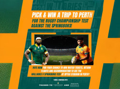 Win a Trip to Wallabies V Springboks Test Match in Perth