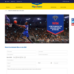 Win a Trip to watch the Adelaide 36ers in the USA