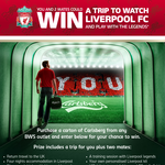 Win a trip to watch the Liverpool FC for you & 2 mates!