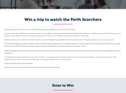 Win a trip to watch the Perth Scorchers