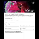 Win a trip to 'WOW' in Wellington!