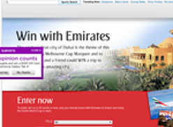 Win a trip with Emirates to Dubai to enjoy the Dubai World Cup in style!