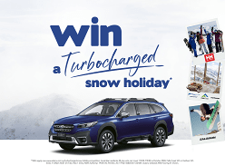Win a Turbocharged Snow Holiday for 6 and a Subaru Outback AWD XT for 12 Months