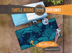 Win a 'Turtle Rising' in Navy & Aqua Recycled Mat