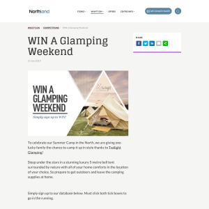 Win a Twilight Glamping Voucher for Bell Tent Hire