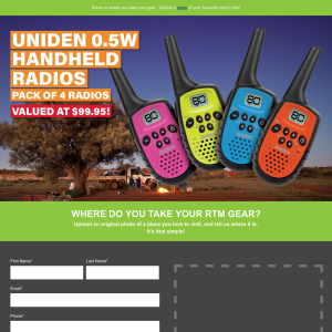 Win a Uniden 0.5W Handheld Radios 4Pk (DC9045)