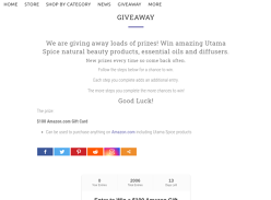 Win a US Gift Card for Amazon
