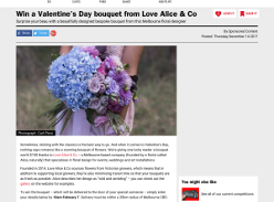 Win a Valentine’s Day bouquet from Love Alice & Co