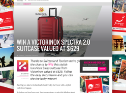 Win a Victorinox Spectra 2.0 Suitcase valued at $629!