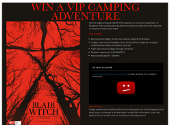 Win a VIP camping adventure!