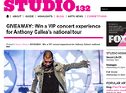 Win a VIP concert experience for Anthony Callea's national tour