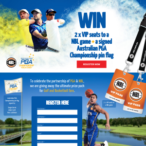 Win a VIP Double Pass to an NBL Game & Signed PGA Championship Pin Flag