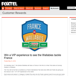 Win a VIP experience to see the Wallabies tackle France