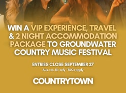 Win a VIP Experience, Travel & Accommodation Package to Groundwater CMF 2024