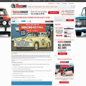 Win a VIP Geelong Revival experience for 2, valued at $5,000!