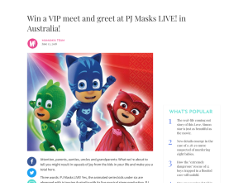 Win a VIP meet and greet at PJ Masks LIVE! in Australia