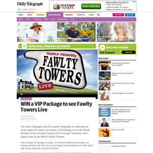 Win a VIP package to see 'Fawlty Towers' LIVE!