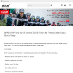Win a VIP trip for 2 to the 2015 Tour de France!