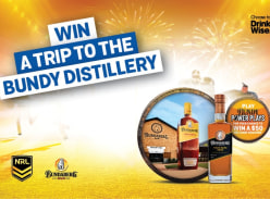 Win a VIP Trip for 2 to the Bundy Distillery in QLD