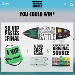 Win a VIP trip for 2 to the final of the Australian Boardriders Battle!