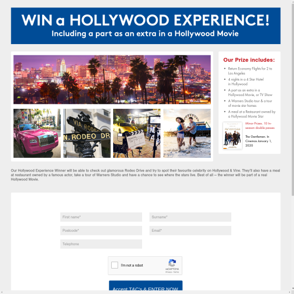 Win a VIP Trip to Hollywood & More
