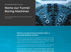 Win a VIP tunnel boring machine experience