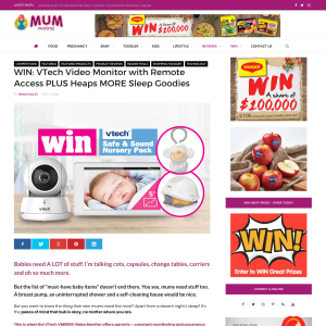 Win a VTech Video Monitor with Remote Access