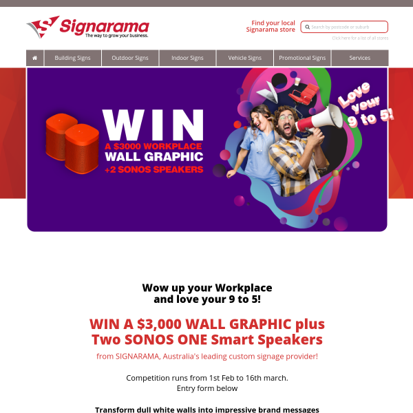 Win a wall graphic fully designed & installed worth $3000!