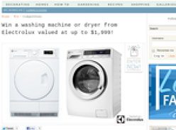 Win a washing machine or dryer from Electrolux!